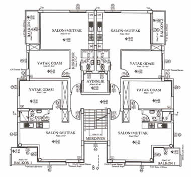 Kyrenia Court XIV 1st and 2nd floor plans